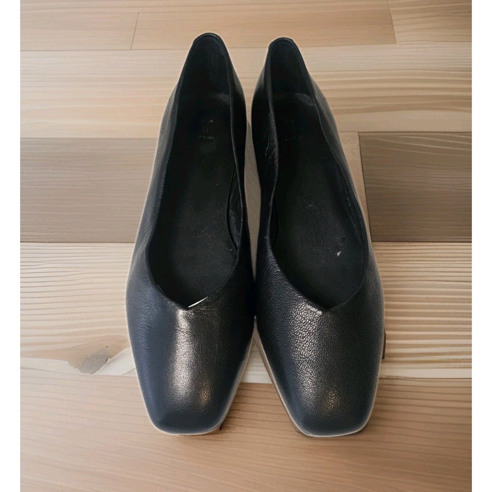 Frye Black Leather Dana Ballet Flats size 10 Women's